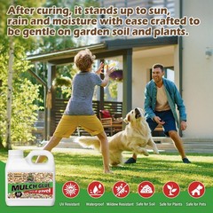 GoRezn Mulch Glue for Landscaping, 32 OZ Rock Pea 32 oz, transparent