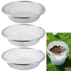 Garden Soil Sifter for Rocks Compost Sieve Garden 3PCS(1/8in,1/4in,3/8in)