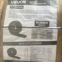 VEVOR Rubber Mulch Roll 120 x 4.5in 2 Rolls Landscape Recycled Rubber Mulch Mat