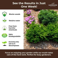Organic Wood Mulch for Garden & Vegetables | Natural Moisture Control Soil Cover