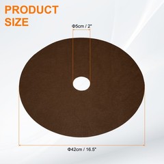 8pcs Tree Mulch Ring 16.5″ Non-Woven Round Tree Protector Weed Barrier, Brown