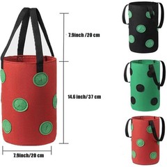 Set of 3 Hanging Tomato Planters Upside Down Strawberry Vegetable Grow Bags 3 Ga