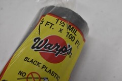 Warp’s Black Plastic No HOE Garden Mulch 1-1/2 Mil 3′ x 100′ 2.18lb Replacement