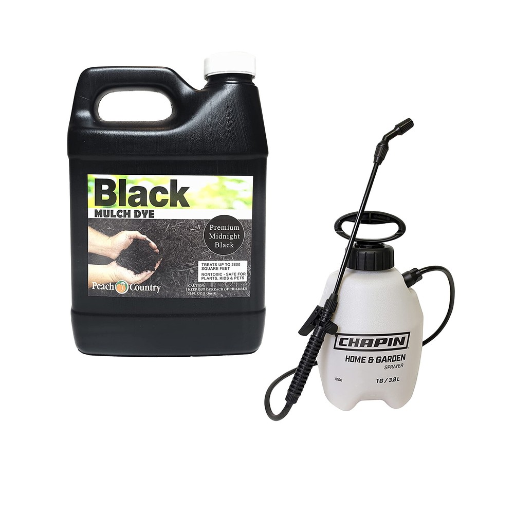 Peach Country Premium Mulch Color Concentrate and 1 Gallon Pump Sprayer