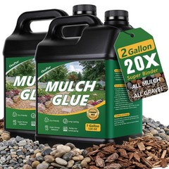 OcePor 2 Gallon Mulch Glue for Landscaping, Rock Glue for Landscaping, Mulch …
