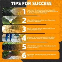 Shabebe Rock Glue 2 Gallon 99 Stronger 3X Coverage Vs Regular Formulas Mulch