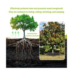Peryiter 6 Pcs Rubber Mulch Tree Ring, Heavy Duty Rubber Mulch Mat, Tree Prot…