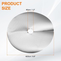 6pcs Tree Mulch Ring 9.8″ Non-Woven Round Tree Protector Weed Barrier, Silver