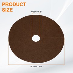 12pcs Tree Mulch Ring 5.9″ Non-Woven Round Tree Protector Weed Barrier, Brown