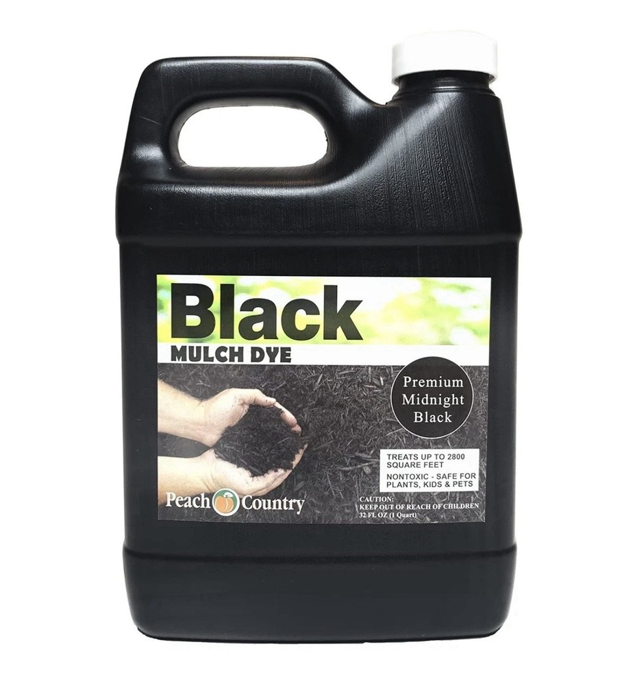 Peach Country Premium Black Mulch Color Concentrate – 2,800 Sq. Ft. – 1 Quart