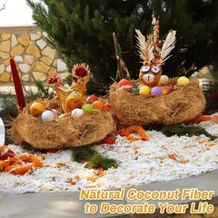MAQIHAN Natural Coconut Husk Fiber – Organic Silk for Brown
