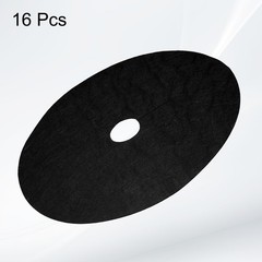 16pcs Tree Mulch Ring 16.5″ Non-Woven Round Tree Protector Weed Barrier, Black
