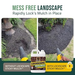 Lockdown Sticky Mulch Glue for Landscaping 64oz Lasts Up to 2 Years, Non-Toxic