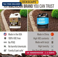 PetraMax Lockscape Mulch Glue for Landscaping Rocks Max Concentrate, Weed Barrie