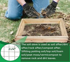 Soil Sifter, Dirt Sifter for Gardening, Compost Sifter, Garden Sieve, Light