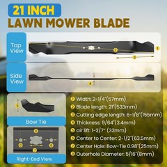 21 Inch Lawn Mower Blade – Mulching Blade for Cub Cade MTD Craftsman Troy Bil…