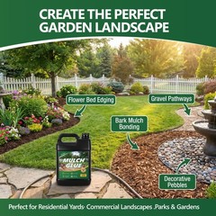 OcePor 2 Gallon Mulch Glue for Landscaping, Rock Glue for Landscaping, Mulch …