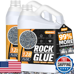 Shabebe Rock Glue 2 Gallon 99 Stronger 3X Coverage Vs Regular Formulas Mulch