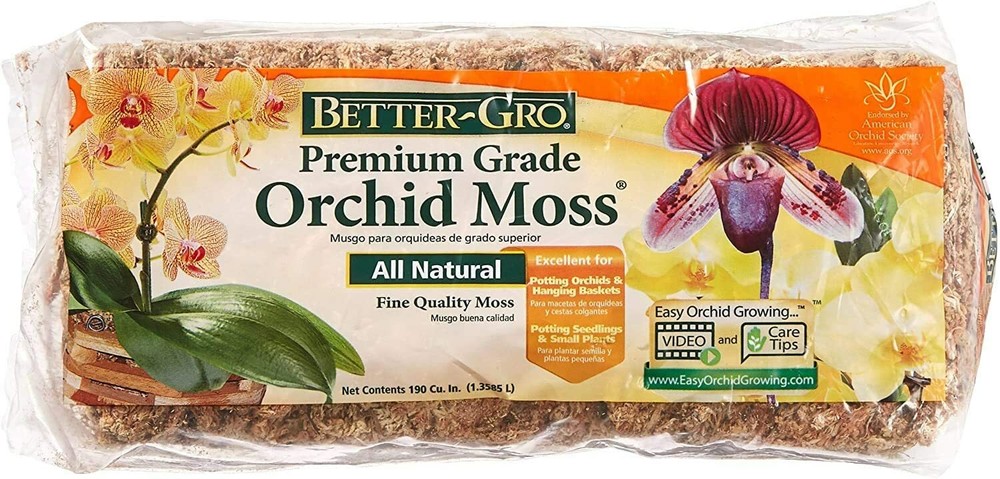 Sphagnum Orchid Grow Moss Organic Natural Premium grade 350 cu.in. FAST SHIP