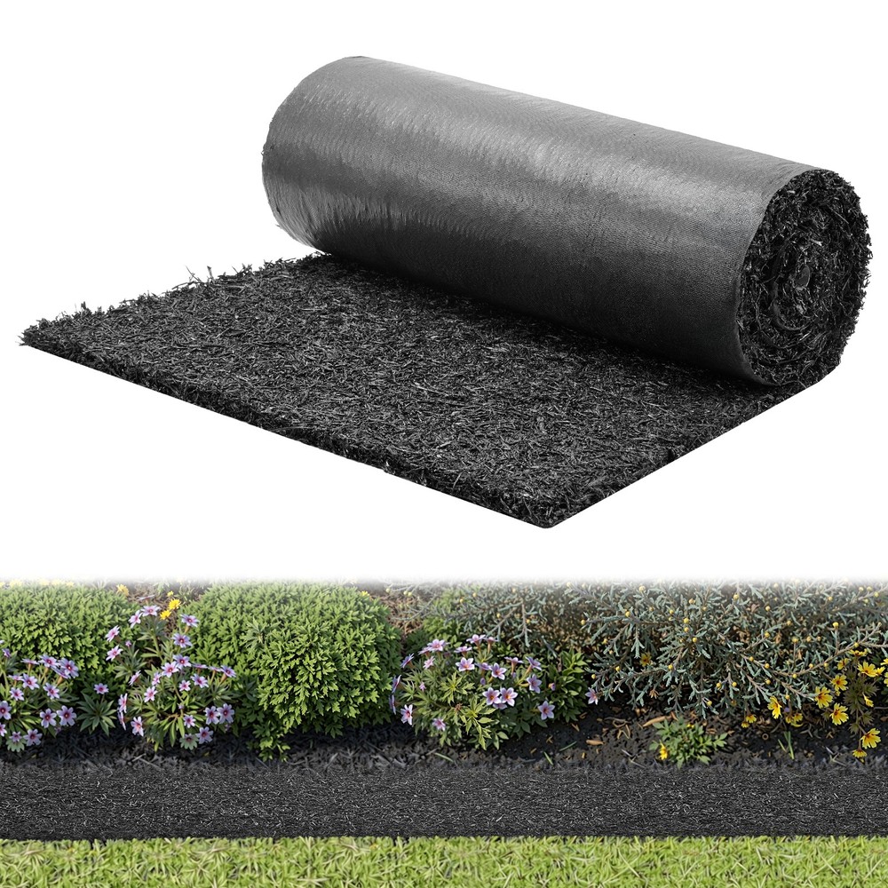VEVOR Recycled Rubber Mulch Roll 96 x24in Landscaping Pathway Barrier Mulch Mat