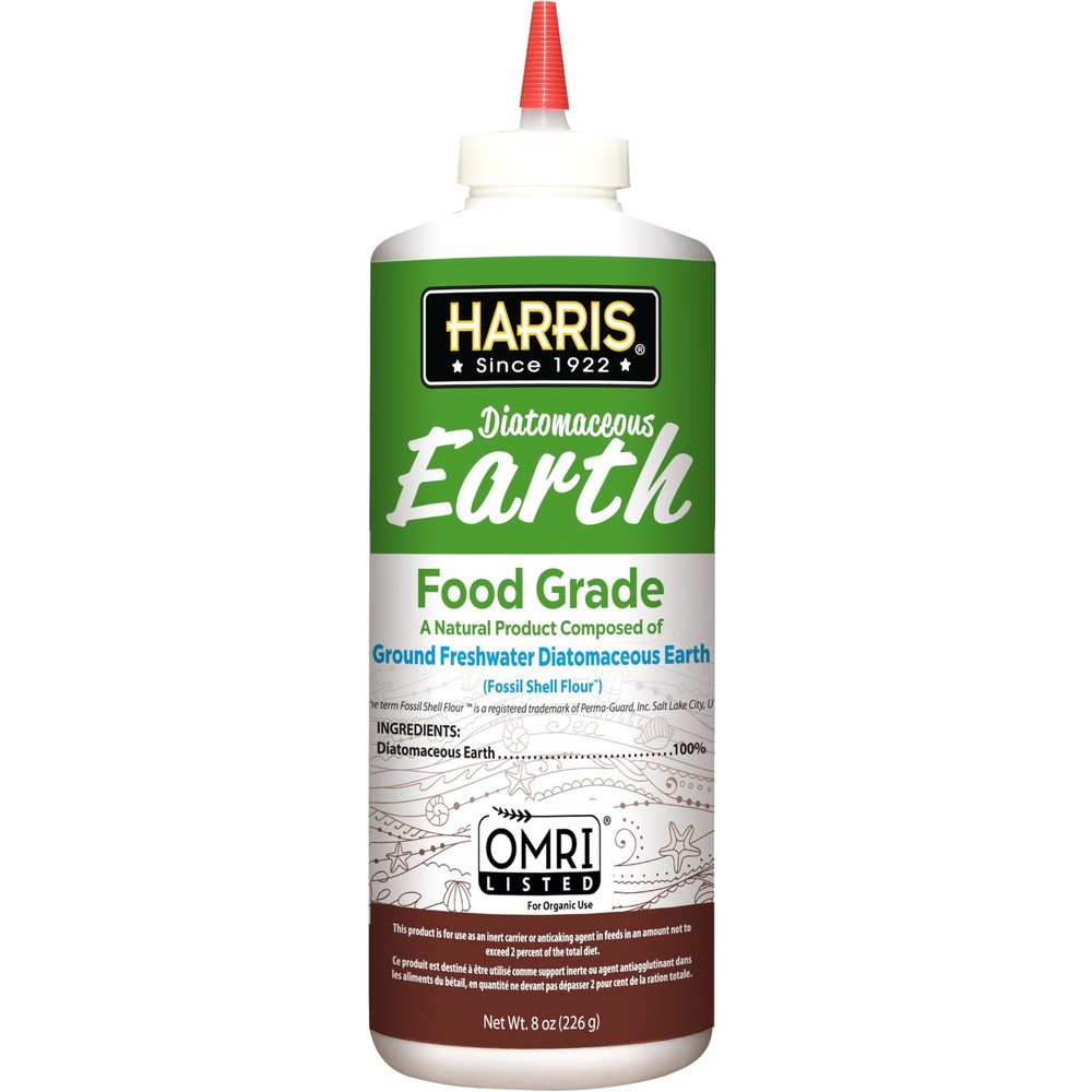HARRIS Diatomaceous Earth Food Grade, Half Pound with Easy 8oz, Natural