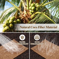 Natural Mulch for Landscaping 120″ X 6.3″, Coconut Fiber x brown