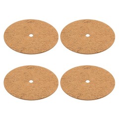 4-Pack 15.7 Inch Coconut Fibers Mulch Ring Tree Protector Mat [Coconut Brown]