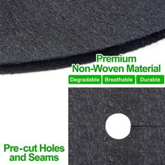 8 Pack Non-Woven Tree Mulch Ring, 16.5 Inch Degradabl Tree Protector Mat Reus…