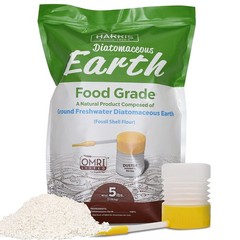 Diatomaceous Earth Food Grade, 5lb with Powder w/ Duster, White