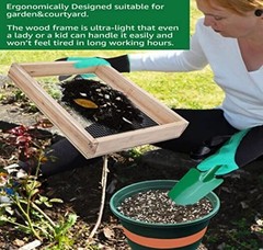 Soil Sifter, Dirt Sifter for Gardening, Compost Sifter, Garden Sieve, Light