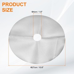 20pcs Tree Mulch Ring 10.6″ Non-Woven Round Tree Protector Weed Barrier, Silver