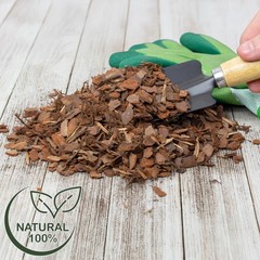 100% Natural Pine Bark Mulch Nuggets (8 Quarts), Small Chips 8 Quarts