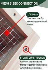 Soil Sifter,Dirt Sifter for Gardening Rock Sifter for Rocks Compost Sifter