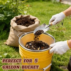 Soil Sifter for Gardening, Rock Soil Sifter with Handle Compost Sifting 3PCS