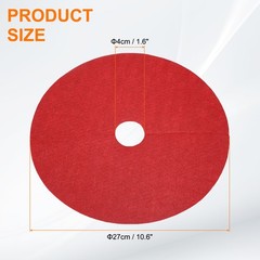 4pcs Tree Mulch Ring 10.6″ Non-Woven Round Tree Protector Weed Barrier, Red