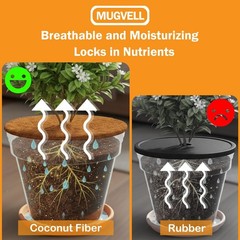 24 Inch Coconut Fiber Mulch Ring, 6 Pcs Tree Protector Mats, Coco Coir Mulch …