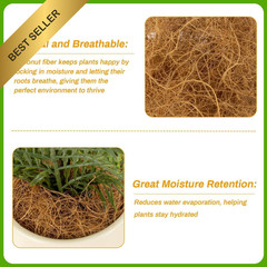 MAQIHAN Organic Coconut Husk Fiber Silk Coco Coir Plants Bird Nesting Decor 85g