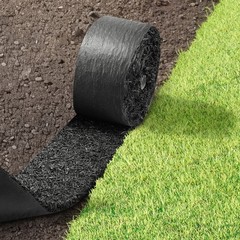 Uimoso Recycled Rubber Mulch Mat Roll 6-Pack 120×4.5in Garden Border Pathway