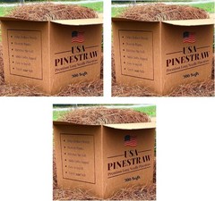 USA Pine Straw Premium Pine Needle Mulch Pine Needle Mulch Covers 65-80 Sqft 2