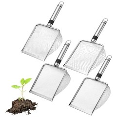 -Pack Gardening Soil Sifter Mesh Stainless Steel Sand Soil 2/2.8/3.8/5 mm 4
