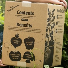 GardenStraw Mulch Box 2 cu ft 10 lb – All-Natural Sustainable Wheat Straw