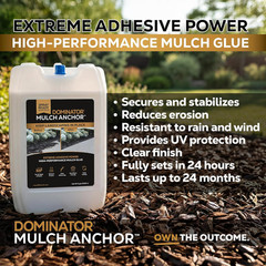 Mulch Anchor 5 Gallon Mulch Glue Spray for Landscaping Gravel Binder | Heavy