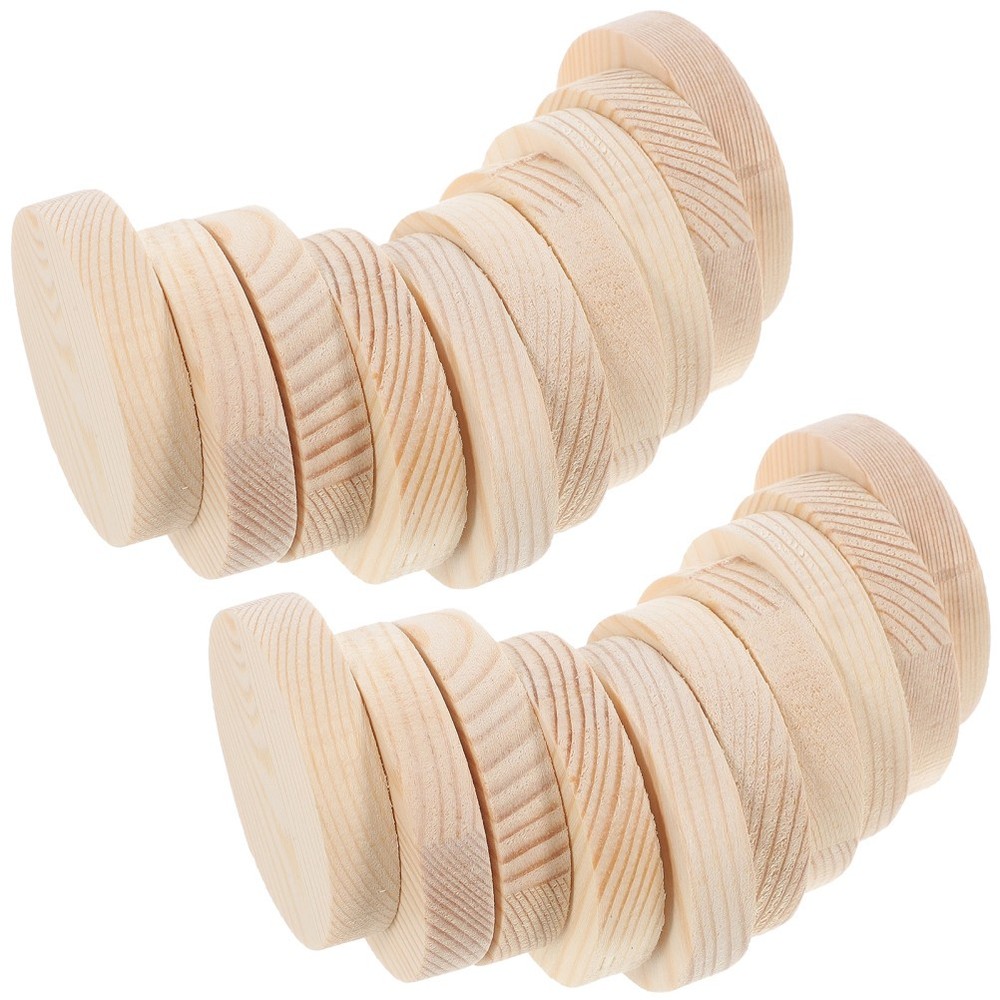 Assorted Color Pine Wood Circle Pieces Reusable for Crafting Home Projects