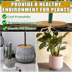 6-Piece 17.8 In. Brown Coconut Fibers Mulch Ring Tree Protector Mat for Tree Pro