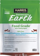 Harris Diatomaceous Earth Food Grade, 5lb with Powder w/ Duster, White