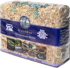 Supermoss (22330) Orchid Sphagnum Moss Dried, Natural, 2.1Lbs Small Bale