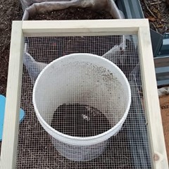Soil Sifter for Garden, Multi-Purpose Wood Compost Dirt 17.32*19.68*1.34inch