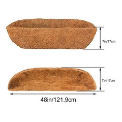 Half Moon Shape Flowerpot Mat Coconut Palm Liner Adjustable Wall Hanging Garden