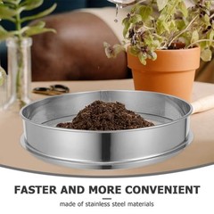 Soil Sifter Stainless Steel Mesh Garden Sieve for Potting Soil Compost Rock