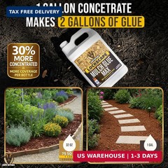 PetraMax Lockscape Mulch Glue for Landscaping Rocks Max Concentrate, Weed Barrie